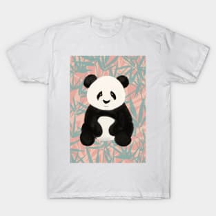 Panda Bear with a Pink Background T-Shirt